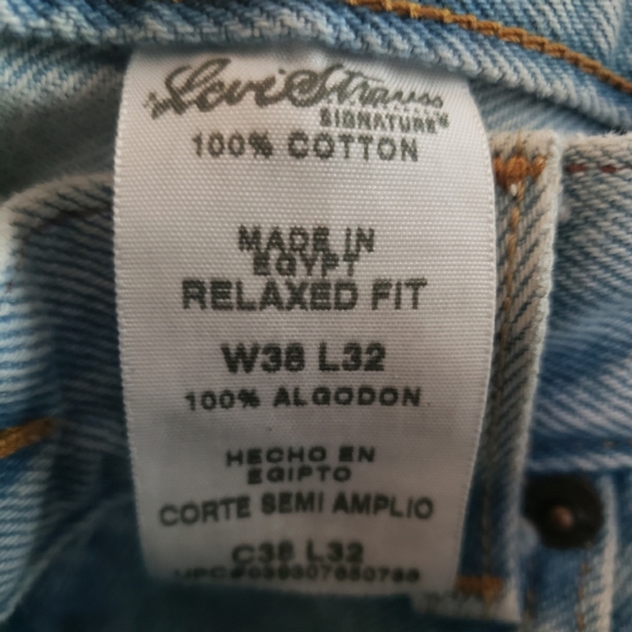 Men's Levi Strauss Signature Jeans 38x32 Regular Fit Relaxed Fit - Picture 6 of 7